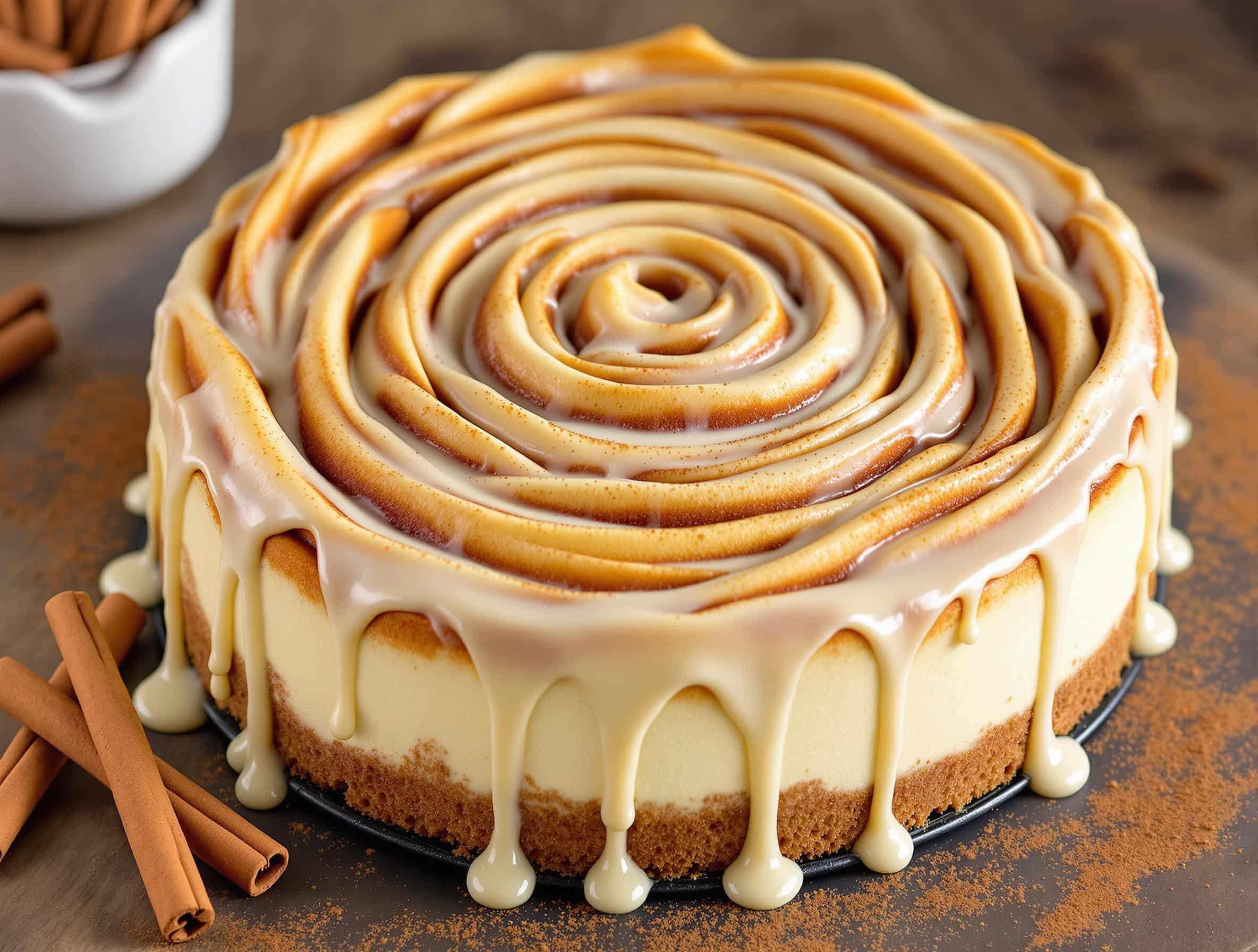 Cinnamon Roll Cheesecake