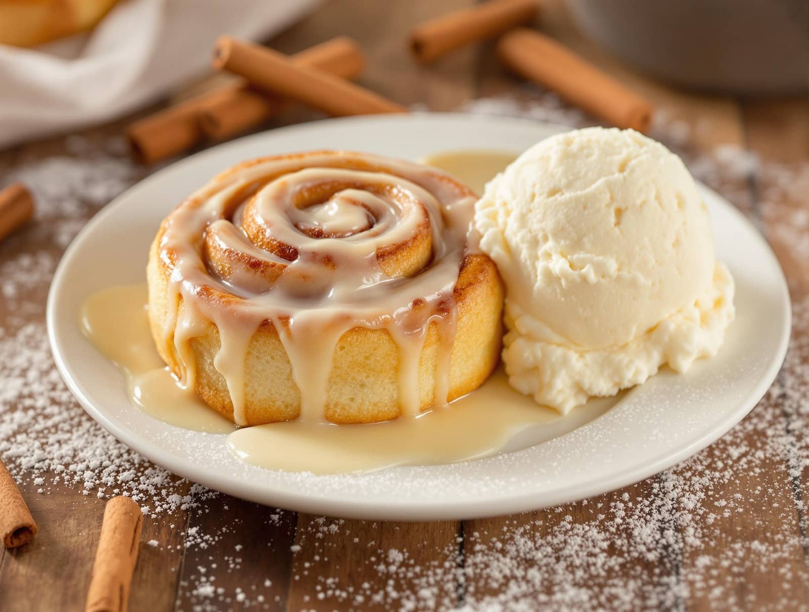 rhodes cinnamon rolls with ice cream​