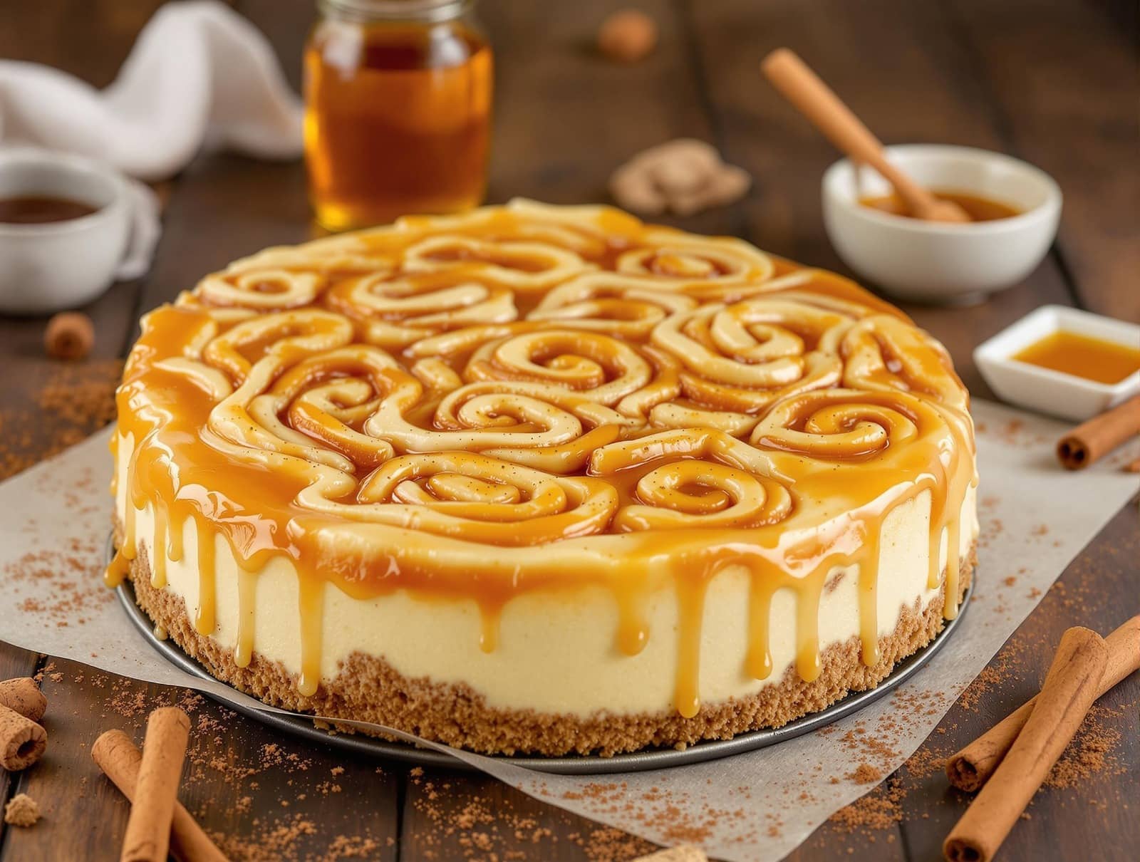 cinnamon roll honeybun cheesecake​