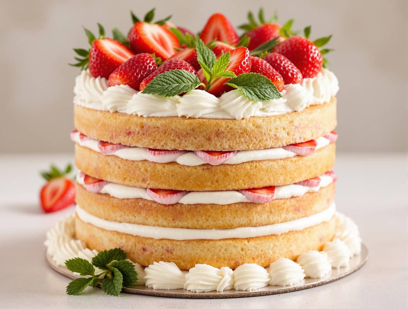 Strawberry Vanilla Cake