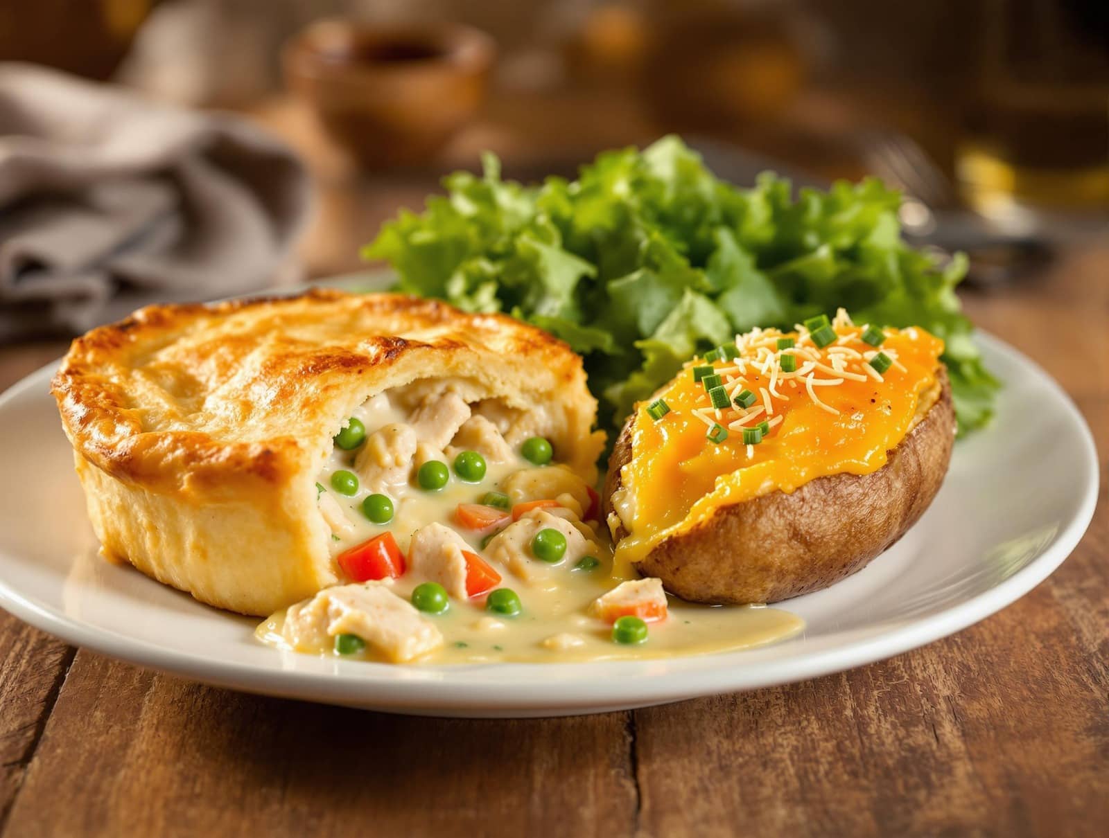 chicken-potpie twice-baked potatoes