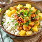 chicken and rice pineapple bowl