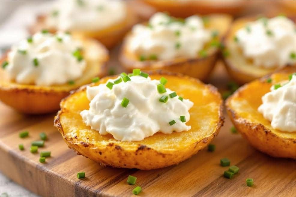 Easy & Healthy Air Fryer Potato Skins with Cottage Cheese