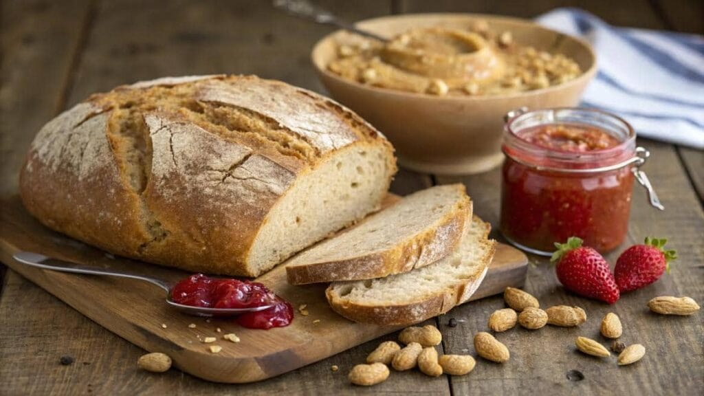 Grain Bread with Peanut Butter & Jelly