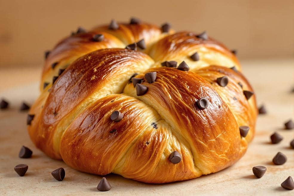 Braided Chocolate Chip Brioche