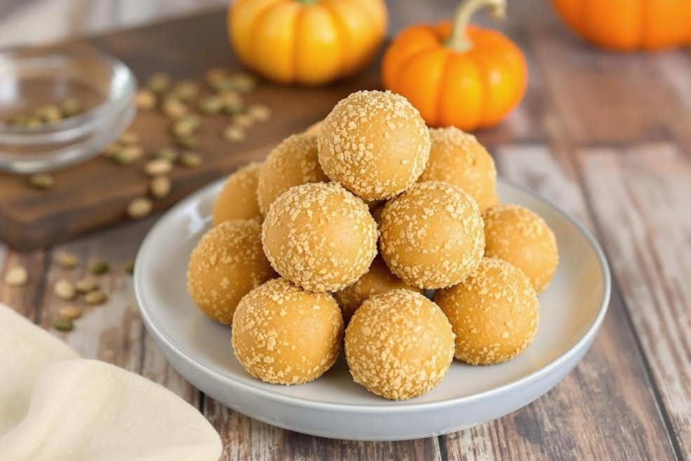 no bake pumpkin cheesecake balls