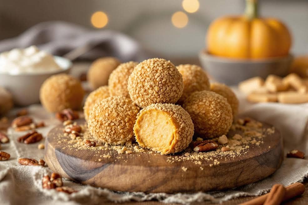 3-Ingredient Pumpkin Cheesecake Balls